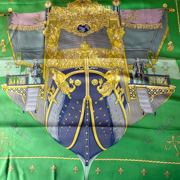 Rare! Vintage Hermes Scarf 100 % Silk by Hugo Grygkar in 1953 NY Estate Sale - Picture 3 of 10